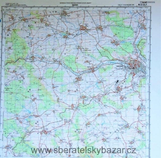 Mapa generálního štábu ČSLA  -  RAKOVNÍK 1 : 50 000