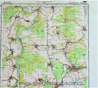 Mapa generálního štábu ČSLA  -  RADNICE 1 : 25 000