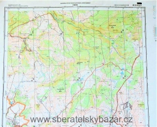 Mapa generálního štábu ČSLA  -  STRUŽNÁ 1 : 25 000