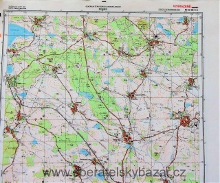 Mapa generálního štábu ČSLA  -  SVÉRADICE 1 : 25 000