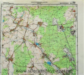 Mapa generálního štábu ČSLA  -  HORNÍ BŘÍZA 1 : 25 000 poškozená