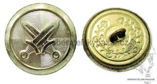 Velký Stříbrný knoflík RČS 27mm 