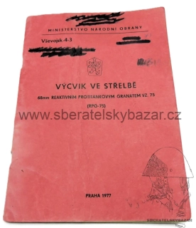 Originál předpis výcvik ve střelbě RPG-75