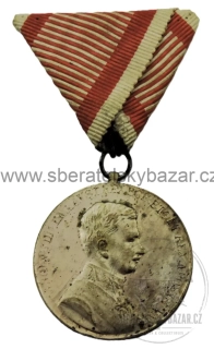 Velká medaile za statečnost, stříbřitá medaile, I. třída, IX. vydání 1917