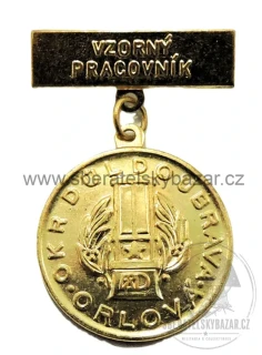 Odznak Vzorný pracovník Důl Doubravka - Orlová 