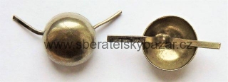 Odznak hodnostní knoflík "pecka"  stříbrná  11mm - RČS