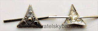Hodnostní znaky AČR - Hodnostní znaky AČR - Hvězda třícípá stříbrná 12mm
