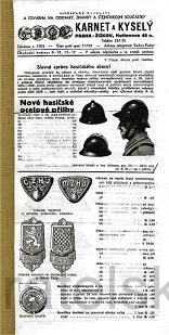 Katalog Karnet a Kyselý - Přilba 29, odznaky, přezky 46 stran  - Reprint (Replika)