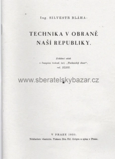 Technika v obraně naší republiky 1935  - Reprint (Replika)